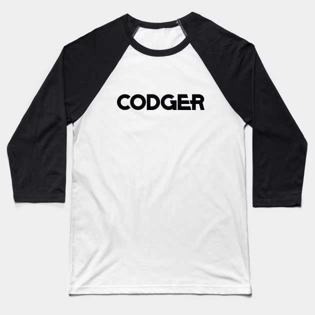 Codger - Black Baseball T-Shirt by Codger